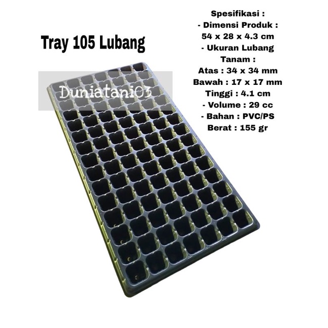 Pot Tray Semai Tempat Semai Bibit Lubang 105 Kualitas Bagus Tebal