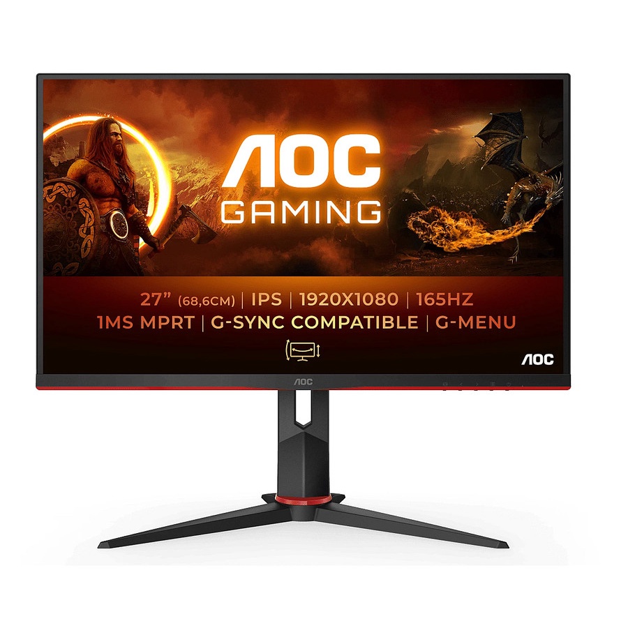 Monitor LED AOC 27G2SPU 27&quot; IPS 1080p 165Hz HDMI DP Speaker Ergo Stand NAMPOLLL