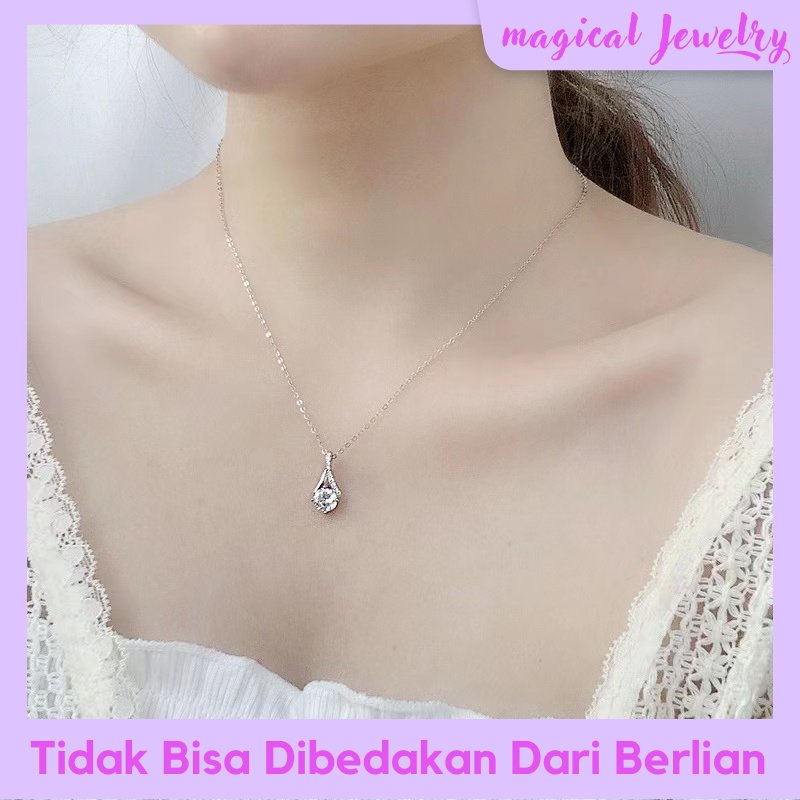 magical Jewelry Kalung Tura berlian replika / replika berlian eropa/lapis emas 18k Sterling Silver B