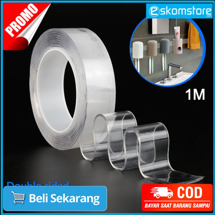 

Double Tape Perekat No Trace Washable Sticker 100 x 3 cm - J007