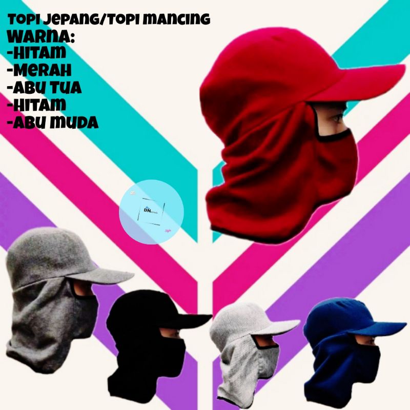 Topi jepang/Topi pancing/Topi gunung/Topi polos/Topi anti panas melindungi kepala,muka dan leher.