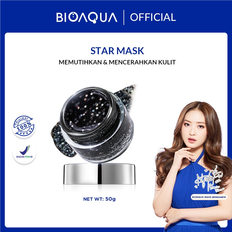 Jual BIOAQUA Masker Komedo Ampuh Star Mask Peel Off Mask 50g Blackhead Mask Shrink Pores Masker