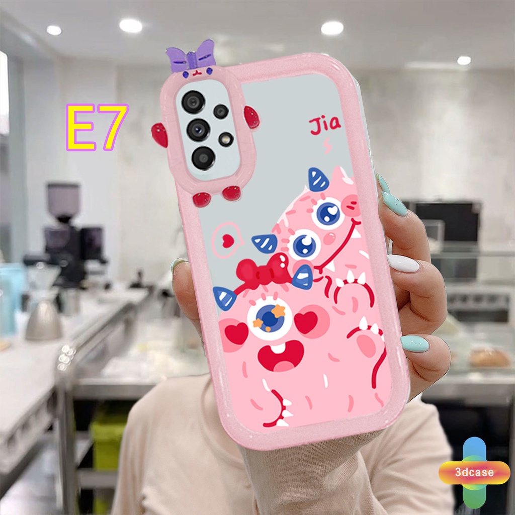 Soft Case TPU Motif Unicorn Untuk Samsung A13 A23 A32 A52 A12 A03 A51 A22 M22 M32 A04S M23 A03S A50 A02S A20 A50S A30 M12 Cartoon Little Monster Lens Couples Case