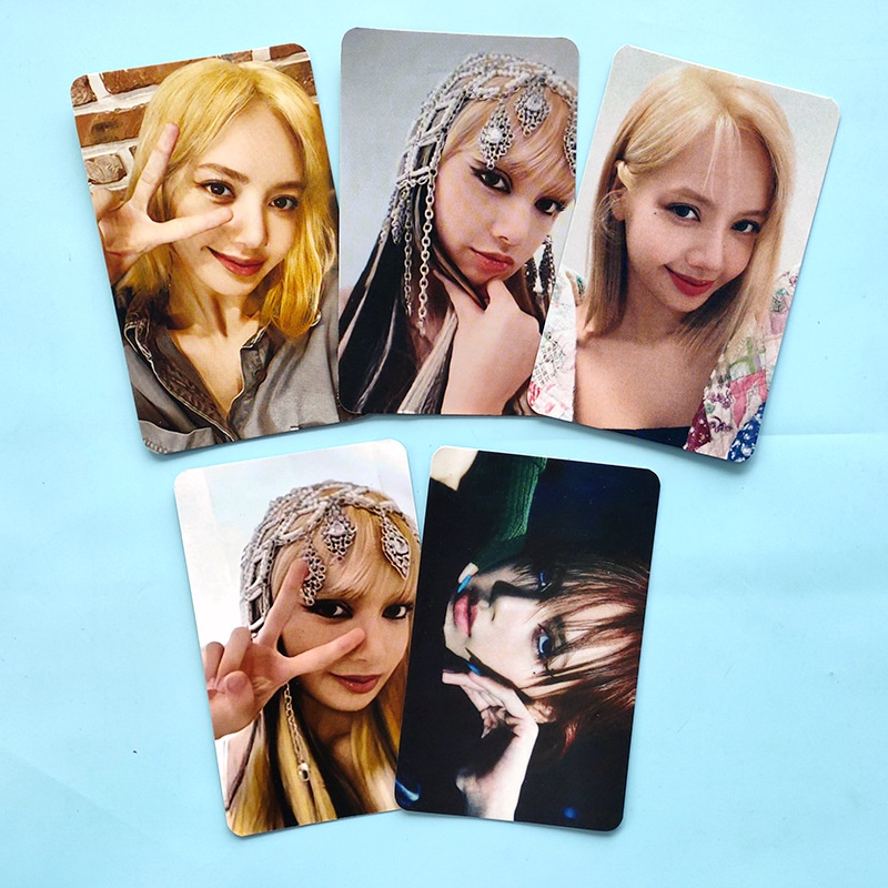 5pcs / set Kartu Pos Foto Kpop BLACKPINK LISA JENNIE JISOO Untuk Koleksi