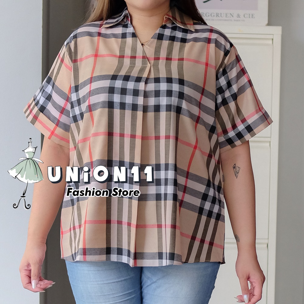 UNION11 - ATASAN JUMBO WANITA LD 130 / BAJU JUMBO WANITA / BAJU KERJA WANITA BIGSIZE / BLOUSE JUMBO WANITA / ATASAN JUMBO XXXL WANITA JOSIE