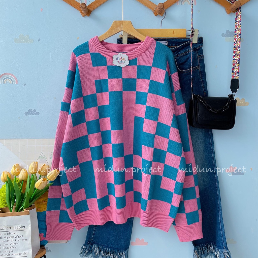 GISSELA KNIT OVERSIZE | SWEATER PREMIUM MOTIF