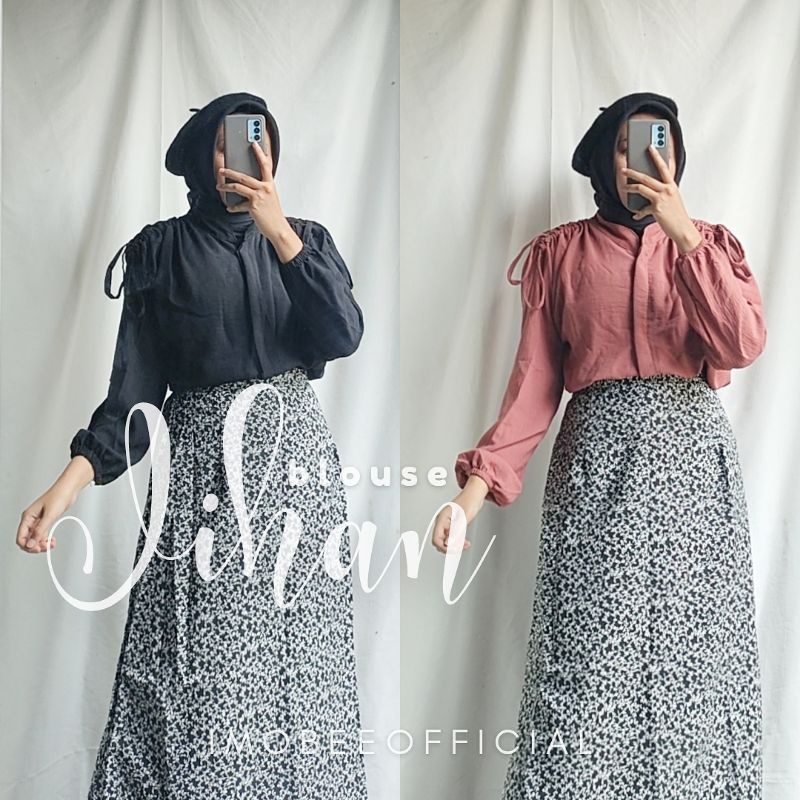 JIHAN BLOUSE SERUT BAHU // KEMEJA BLOUSE KERUT BAHU