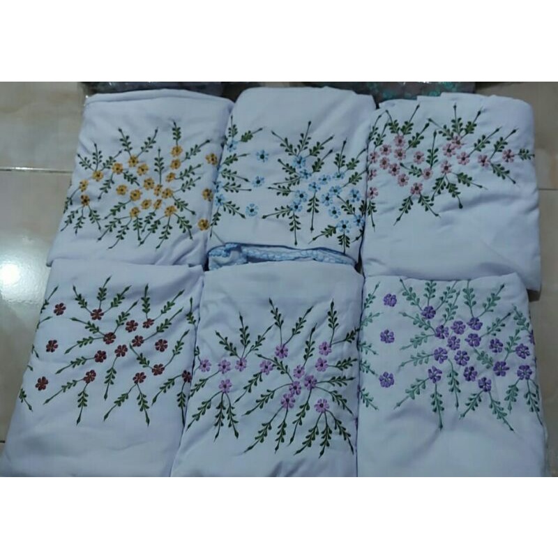 MUKENA LAJURAN KATUN POLYMICRO-MUKENA LAJURAN MURAH-MUKENA LAJURAN PUTIH-RUKUH TERUSAN KATUN POLYMIC