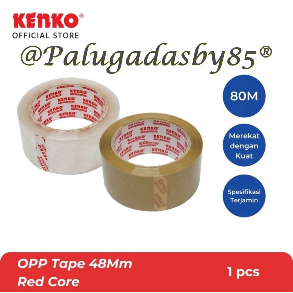 

(1 Biji) KENKO OPP Tape Kenko 48 mm - Red Core / OPP Tape Kenko 2 Inch / Isolasi Kenko / Selotip KENKO / Lakban Kenko