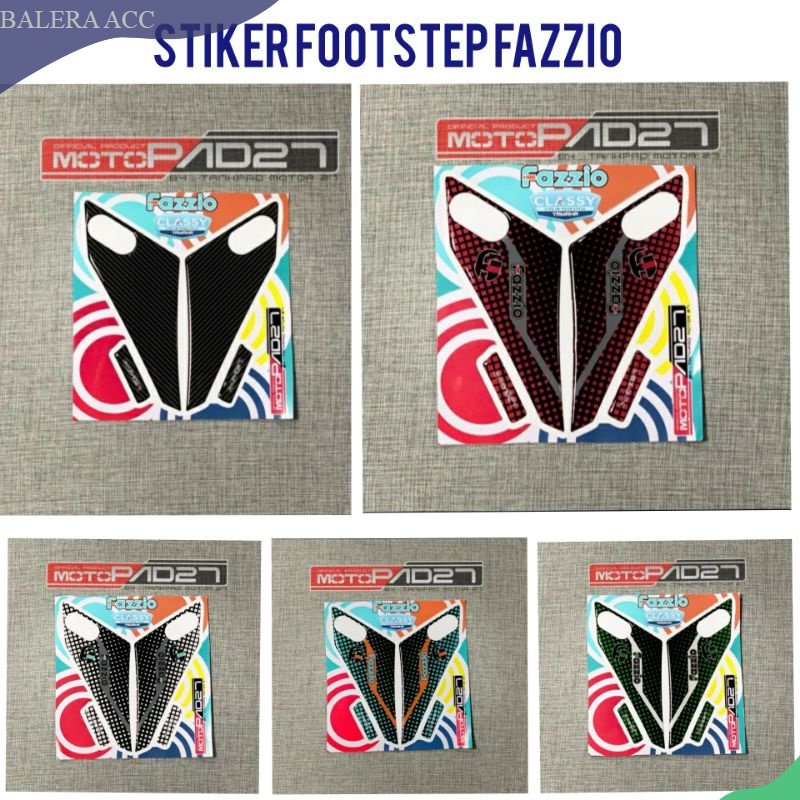 Stiker Footstep Stiker pijakan kaki FAZZIO bahan resin original