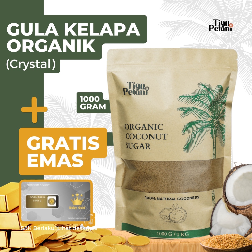 

Coconut Sugar / Gula Kelapa Organik Tiga Petani - 1kg