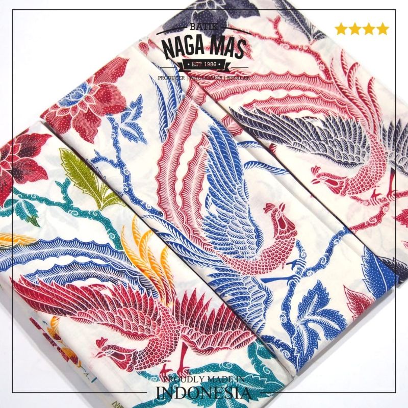 KAIN BATIK PREMIUM EUNOIA SERIES - COLORFUL PARADISE PHOENIX