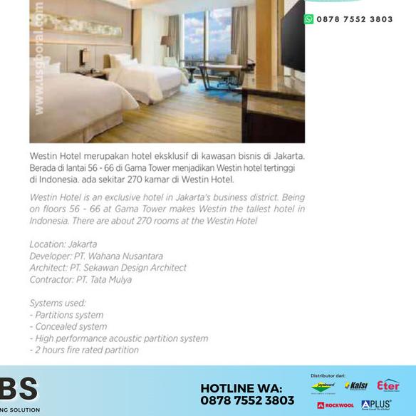 Papan Gipsum TAHAN API FIRESTOP Jayaboard 13 mm - Gypsum Jayaboard