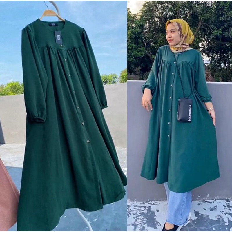 TUNIK ERICA CRINKLE / TUNIK WANITA OVERSIZE / ATASAN WANITA TERBARU