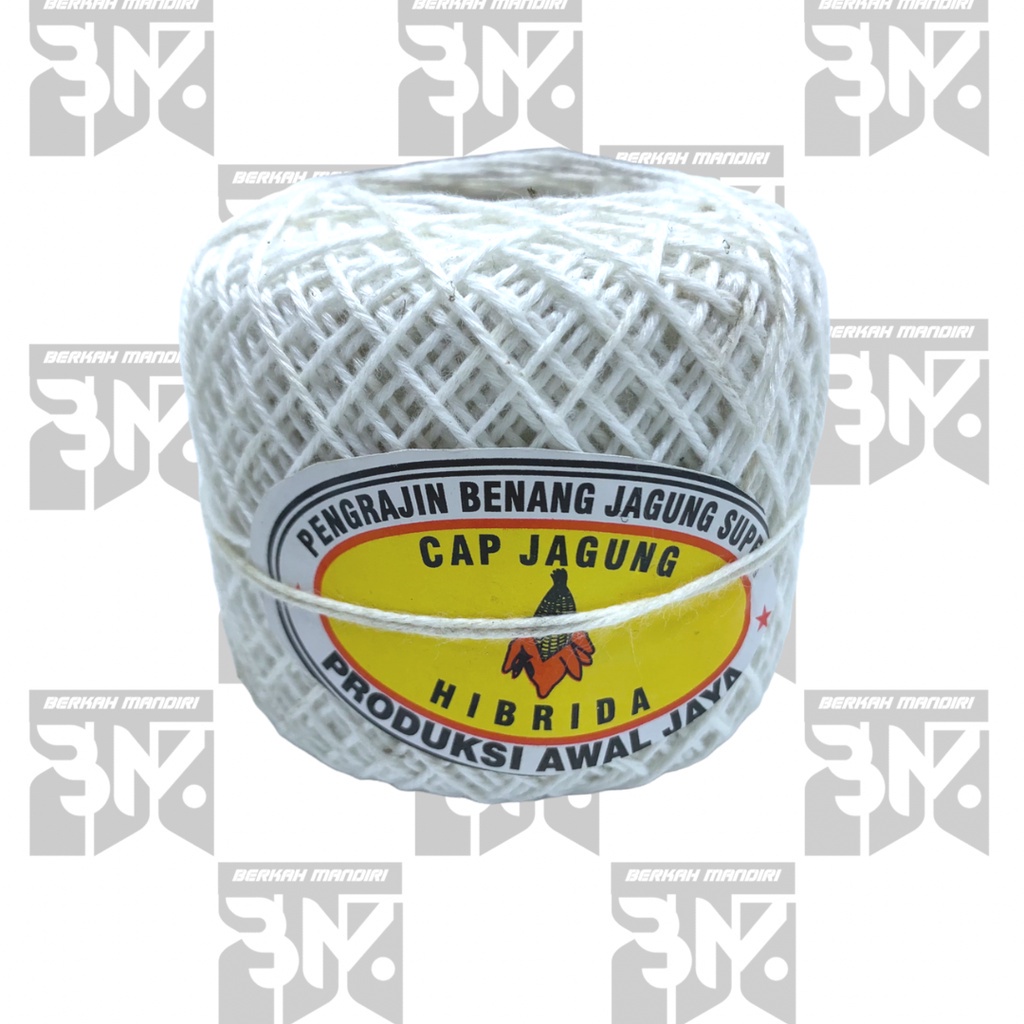 Benang Jahit Kasur cap Jagung 50 gram|Benang bol putih layanglayang|Benang jahit kerajinan bangunan|Benang tukang