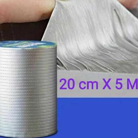 

Lakban Anti Bocor Alumunium foil Tape Perekat Super kuat 20 cm 5 M
