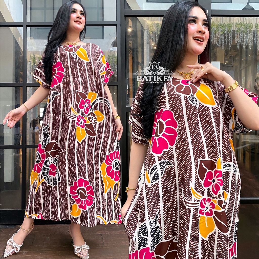 DASTER RAYON JUMBO BIG SIZE XXL SOLONAN | DASTER RAYON NON RUFLE BATIK WANITA  | DASTER KEKINIAN BUSUI KANCING DEPAN MURAH | POLOS GARLIC KOTAK TWIL DAUN BOROBUDUR KOMA ULAR WAYANG ANGGUN