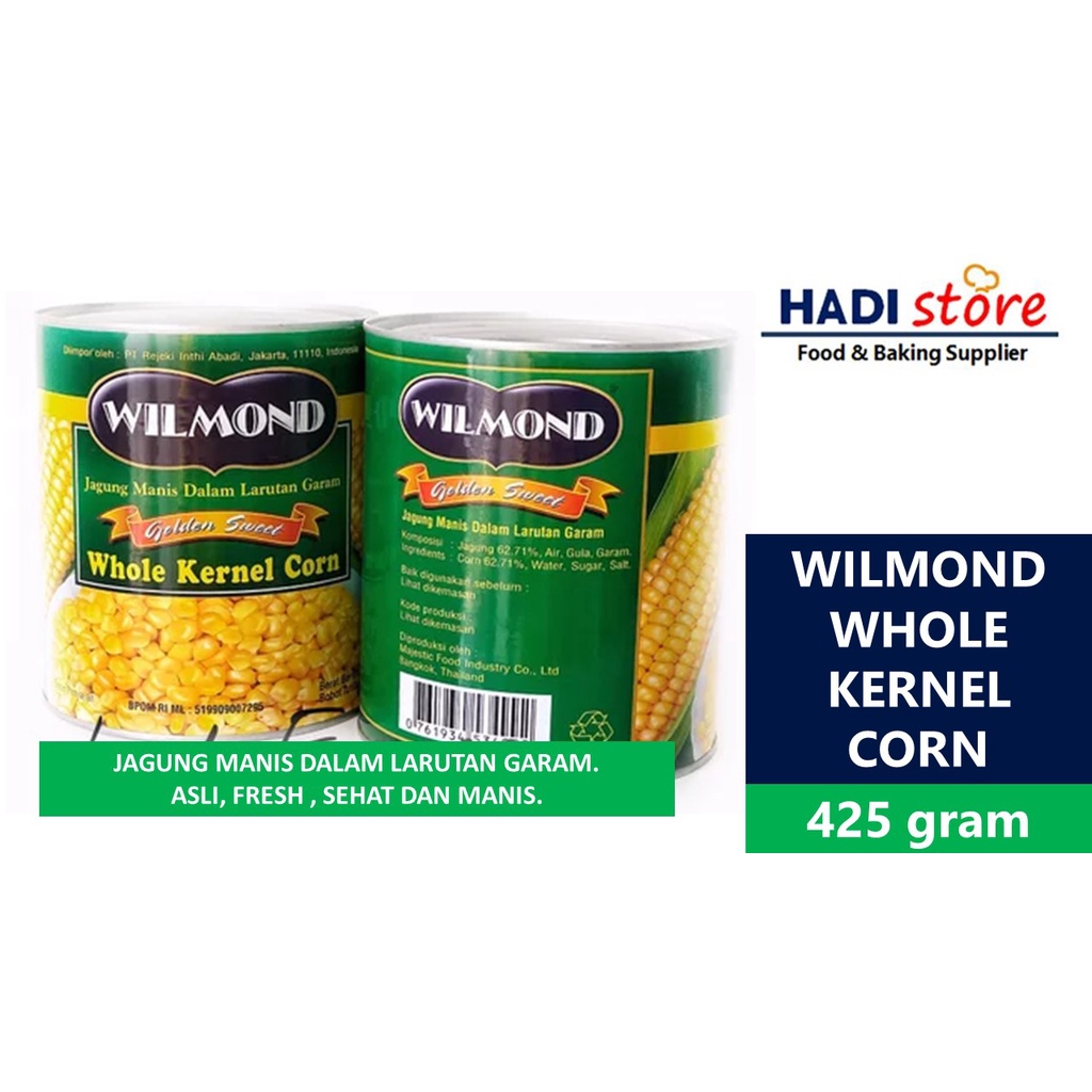 

WILMOND WHOLE KERNEL CORN GOLDEN SWEET 425 GR - JAGUNG MANIS KALENGAN