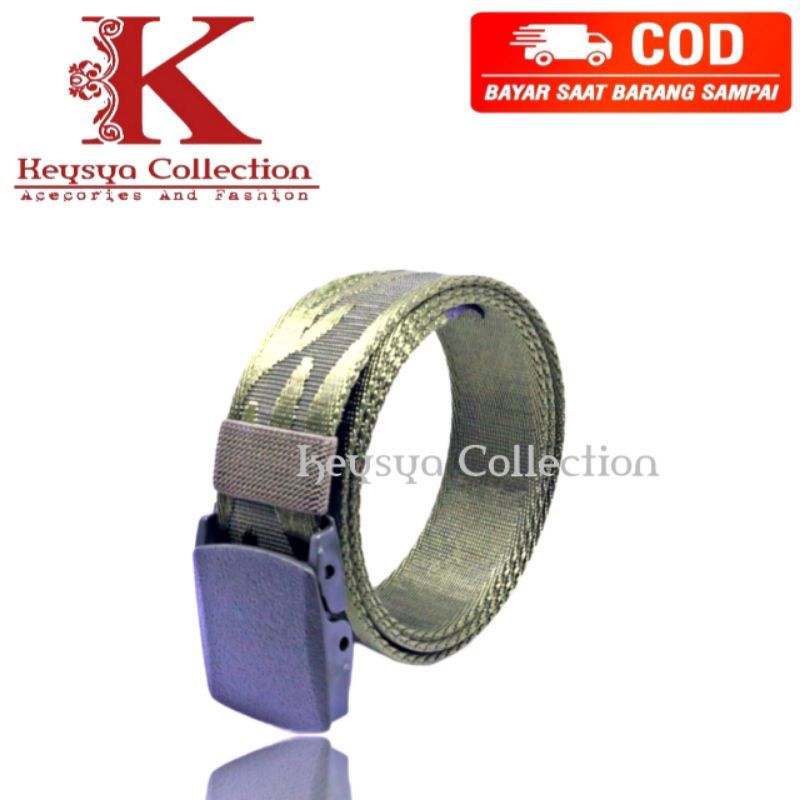 ikat pinggang pria kanvas nylon sabuk pria metal anti detector