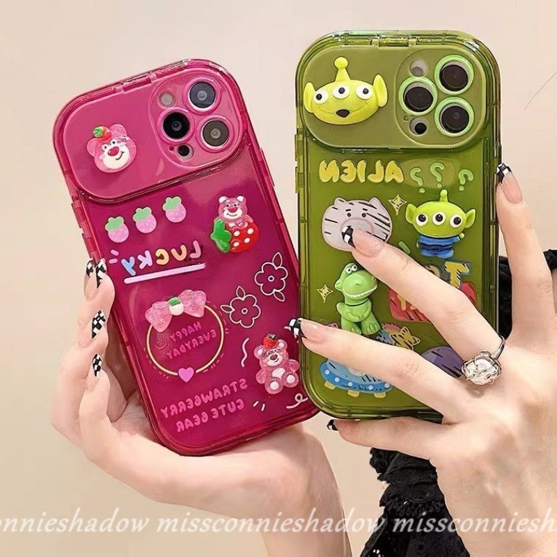 Soft Case Desain Disney Toy Story Losto Strawberry Bear Alien 3D Untuk IPhone 7 8 Plus 11 14 12 13 Pro MAX XR X XS MAX SE 2020