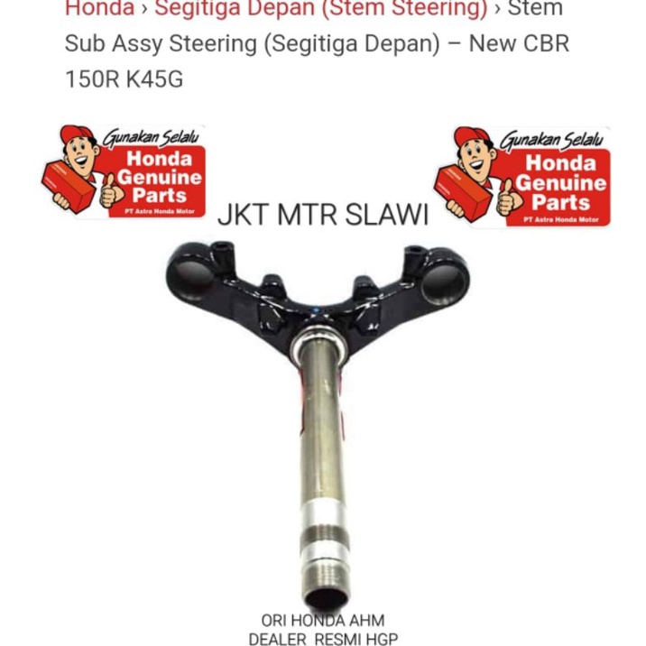 5320a k45 n40 segitiga stang stem sub cbr 150 k45G 2016 - 2018 ori Honda