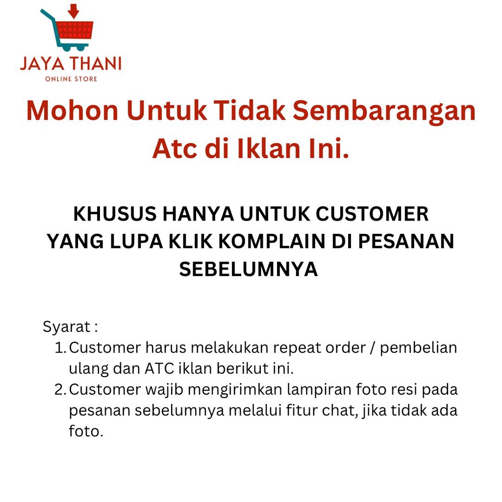 JT - Khusus Customer yang lupa klik komplain di pesanan sebelumnya