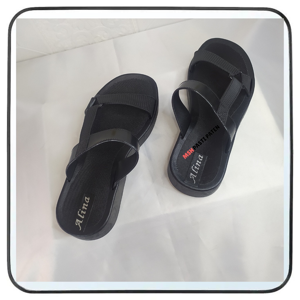 New sandal slide impor wanita dewasa sandal impor wanita sendal cewe merk alina 3688