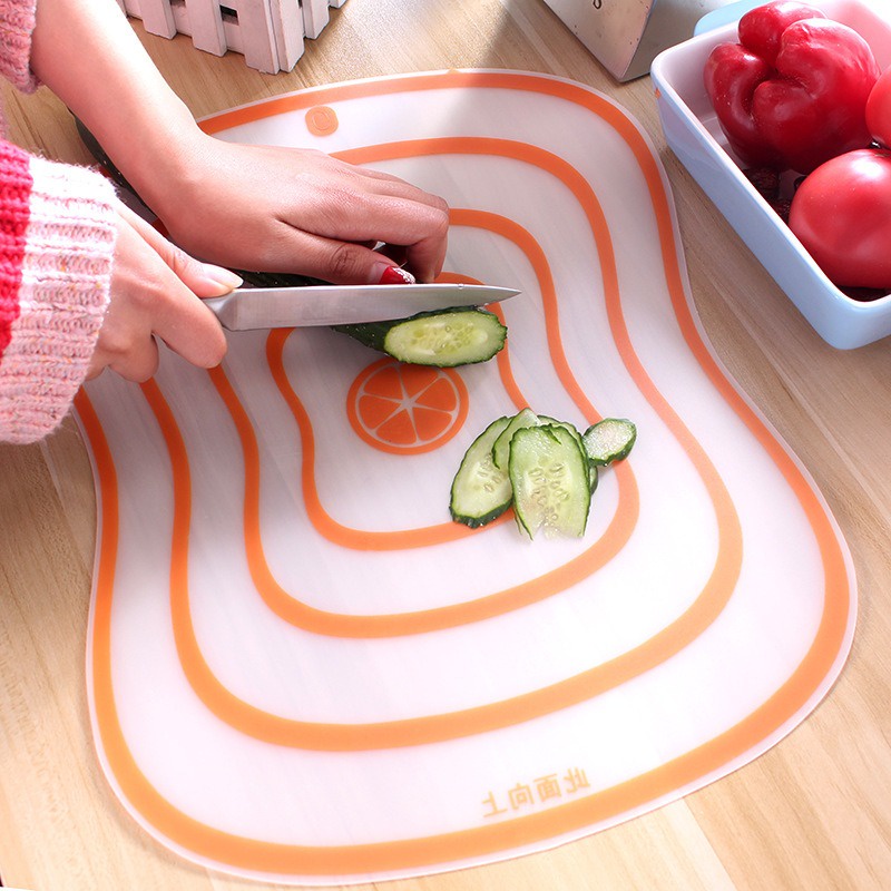 Murah Lebay S128 Talenan Flexible Tipis Transparan Cutting Board Alas Pemotong Telenan Serbaguna