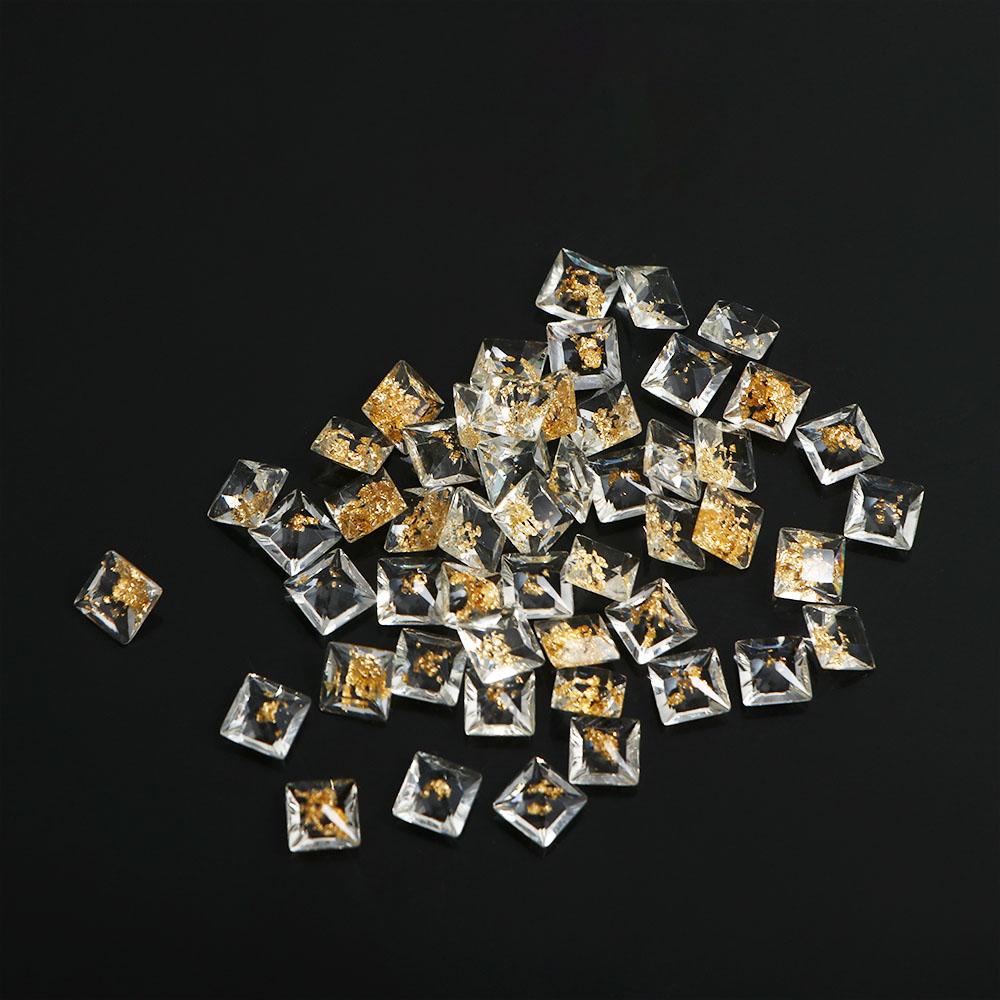 Mxbeauty Dekorasi Nail Art Mini Resin DIY Bahan Stereo Foil Emas Kuku Kecantikan Manicure Tools Hiasan Kuku