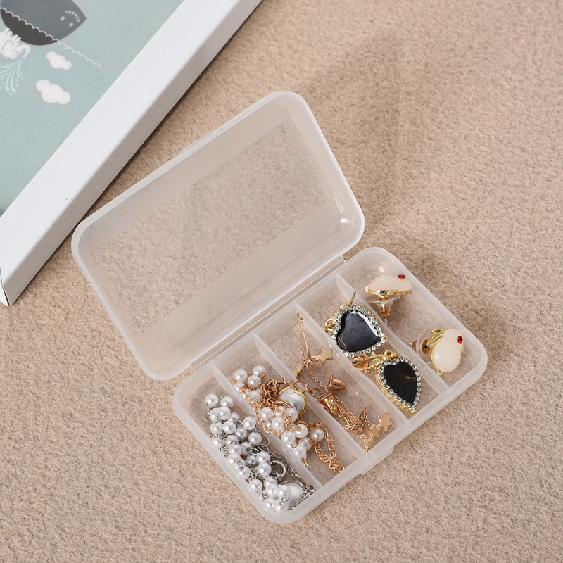 [Grosir] 5grids Jewelry Organizer Case Kotak Tempat Display Perhiasan Untuk Kalung Anting