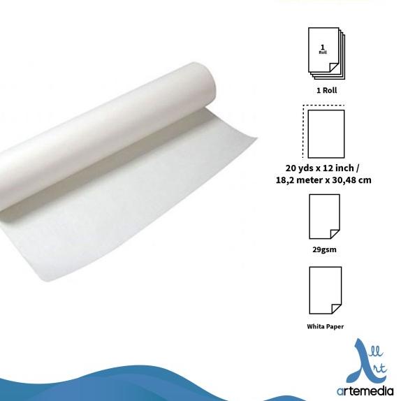 

Bienfang White 20YDS x 12inch Sketching & Tracing Paper Roll Kertas
