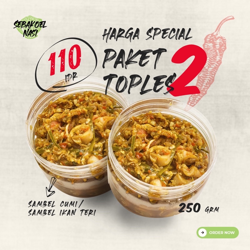 

PAKET 2 TOPLES SAMBEL - 255 GRM
