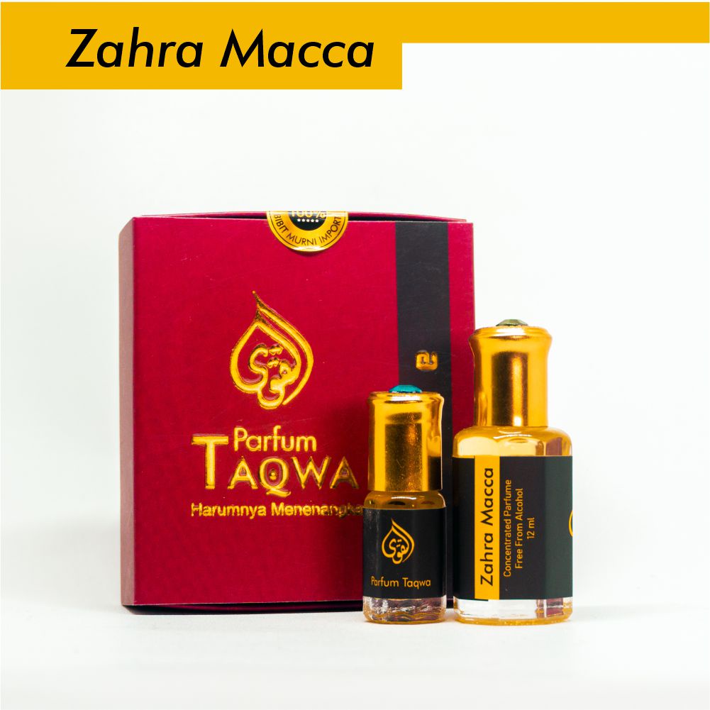 Parfum Taqwa Zahra Macca 12 ml [ Beli 1 Gratis 1 ] | Parfum Sholat Zahra Macca [ Non Alcohol ]