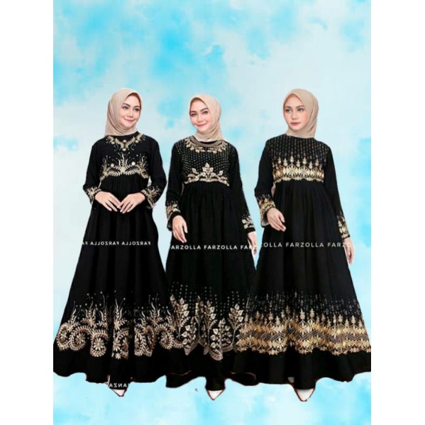 Gamis Abaya Wanita Turki / Jubah Turkey / Gamis Hitam Turki Pernikahan