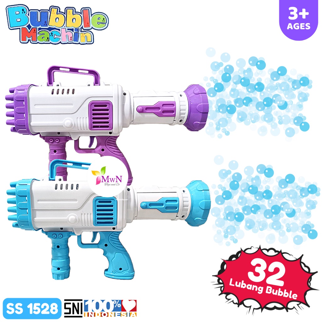 MWN Mainan Bubble Bazooka Launcher Machine 32 Lubang SS1528