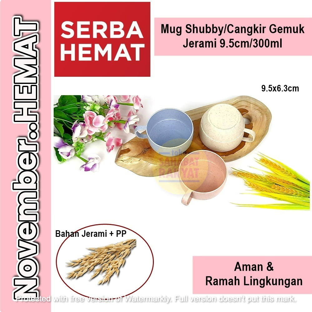 Gelas/Cangkir/Mug Bahan Jerami