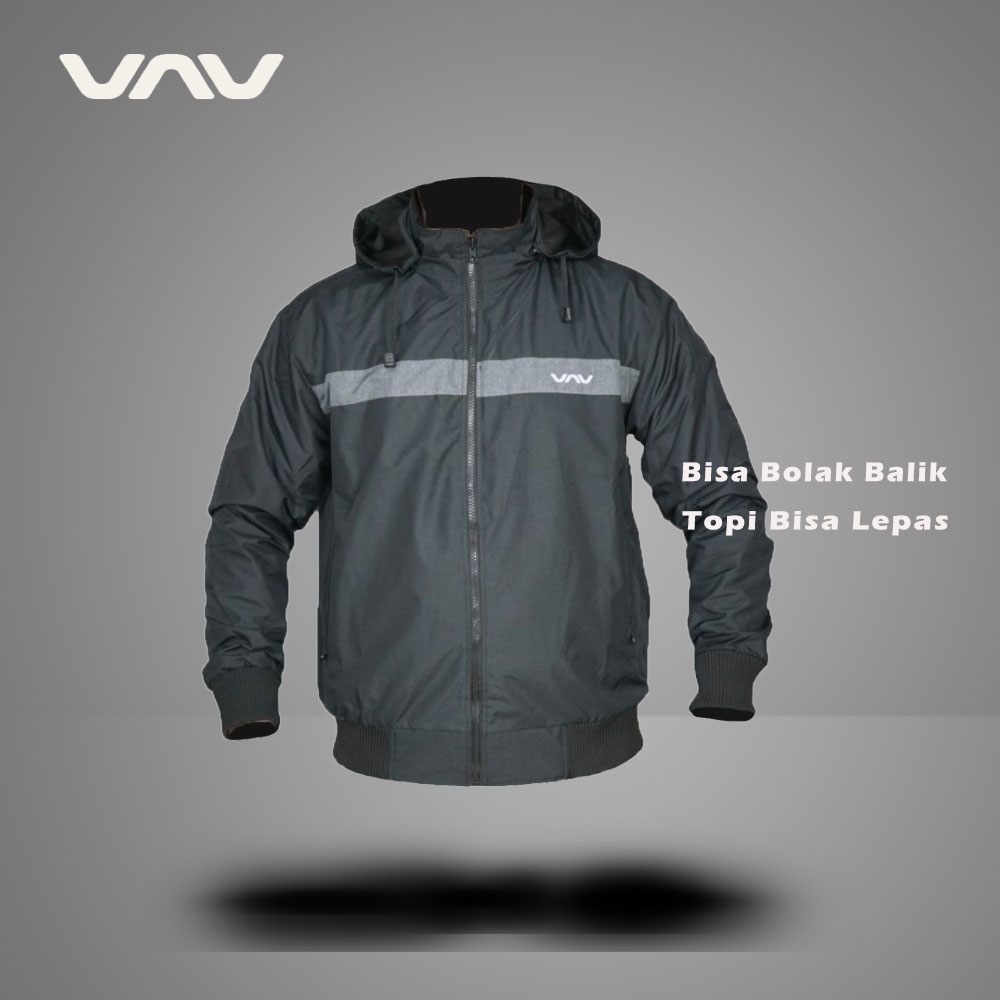 Jaket Pria Wanita Taslan Bolak Balik Antiair Waterproof Windproof Hiking Outdoor