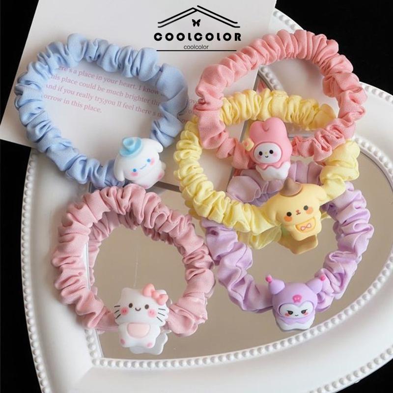 COD❤️Cincin Usus Kecil Kartun Anjing Cinnamoroll  Cincin Rambut  Gaya Manis Manis Lucu Tali Rambut- cl