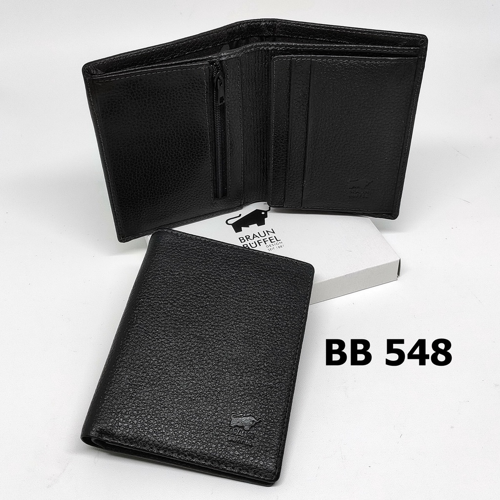 DOMPET PRIA KULIT IMPORT BRAUN BUFFEL BB 548 &amp; 7548 MODEL TEGAK BERDIRI