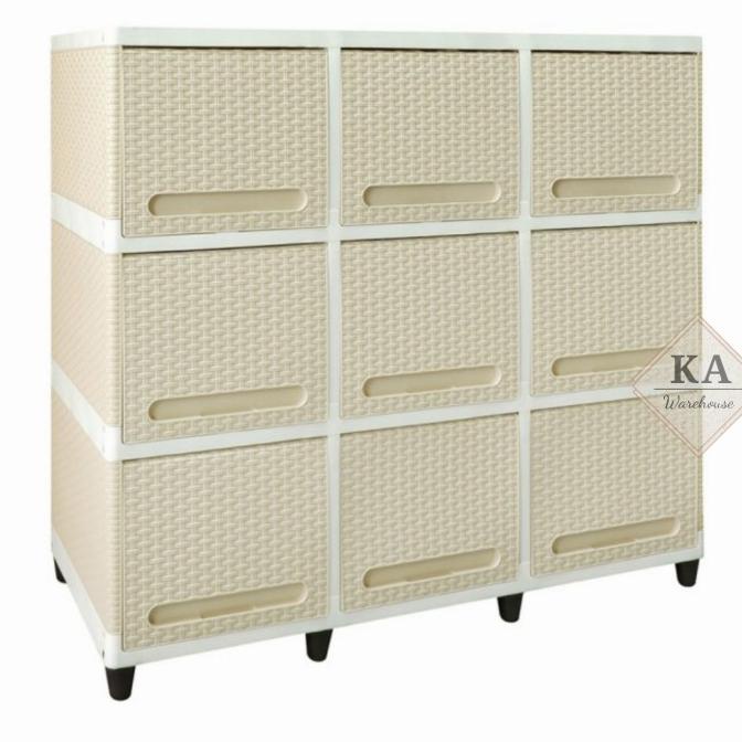 

Lemari Pakaian Plastik 3 Susun Club Flip Triple / Flip Triple 3 Susun stock ready