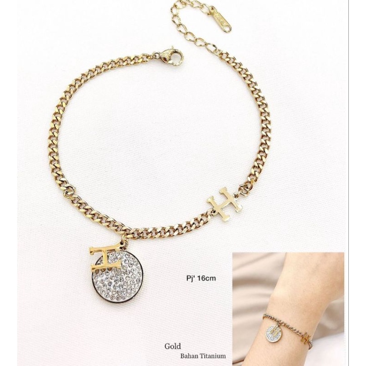Gelang Titanium Stainless steel ori  anti karat anti alergi Premium Quality G290