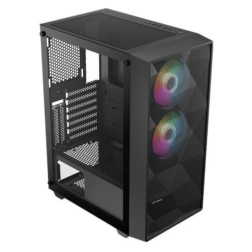 Casing Antec NX270 TG - ATX Gaming Case - Mesh &amp; Geometric Diamond