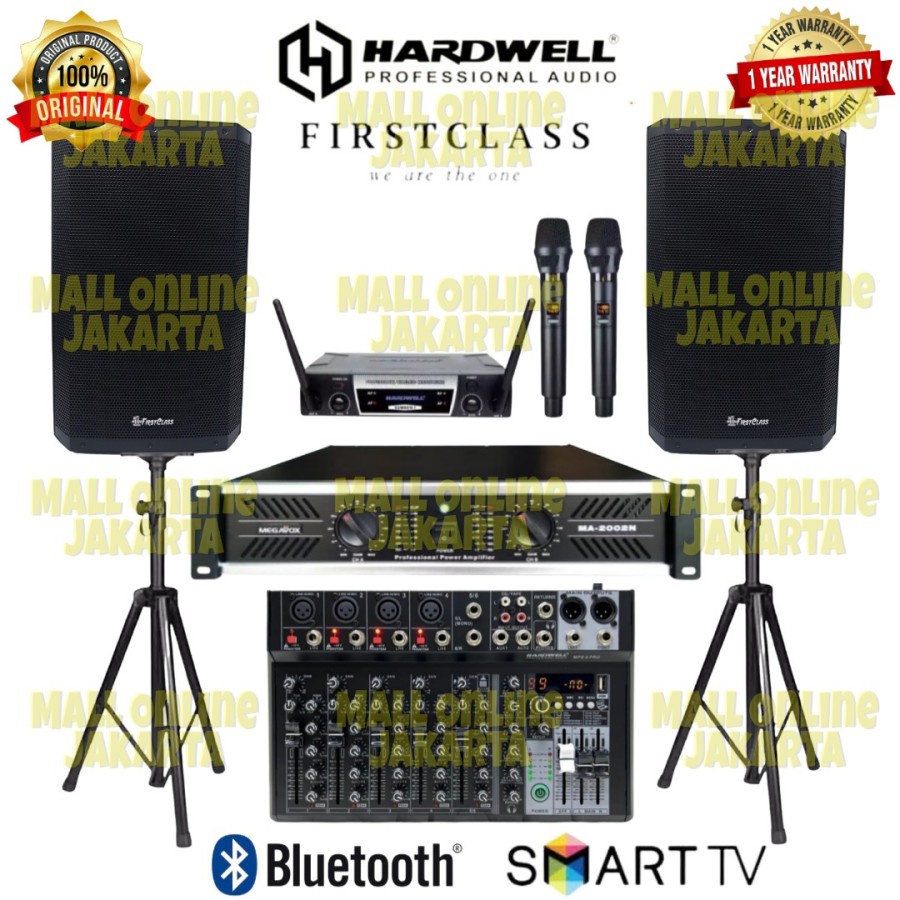 Paket sound system outdoor 15 inch mixer hardwell mpx 6 pro 6 channel