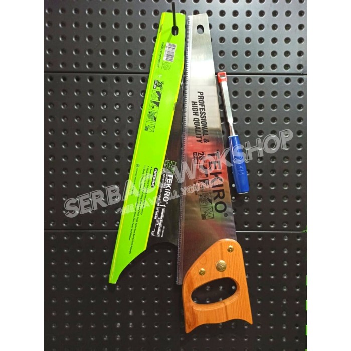 [READY] Paket Tekiro Gergaji Tangan 20 Inch 2 Mata Gagang Kayu  Pahat Kayu / Perlengkapan Rumah Tang