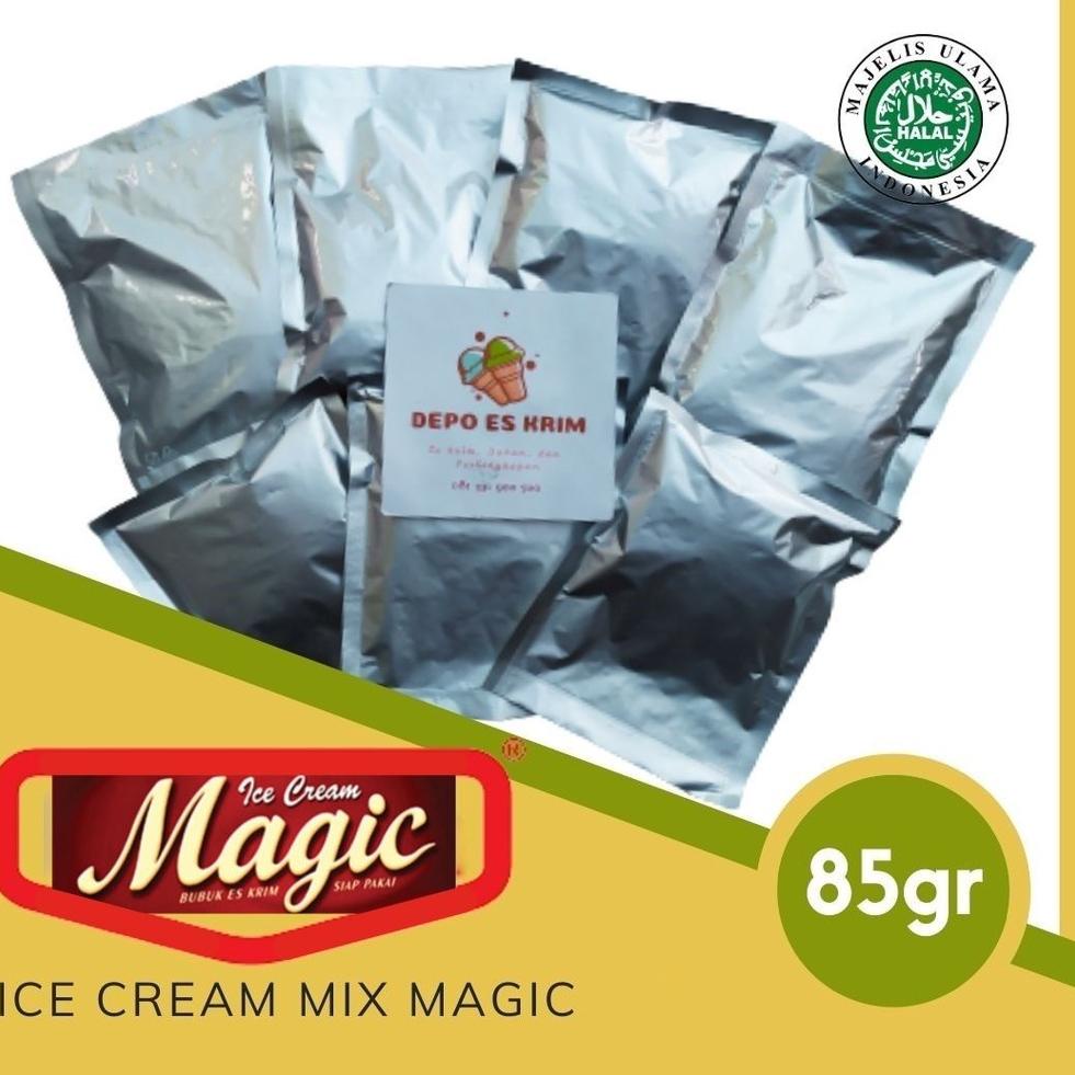 

↚ Bubuk Es Krim 85 gram Murah ( Bahan Tepung Premiks Magic Ice Cream Mix Premix ) ₩