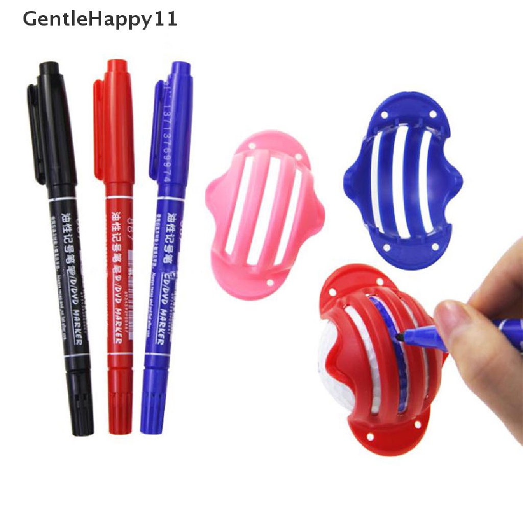 Gentlehappy Golf Ball Alignment Tool Penanda Bola Golf Liner Penanda Garis Bola Golf Set id