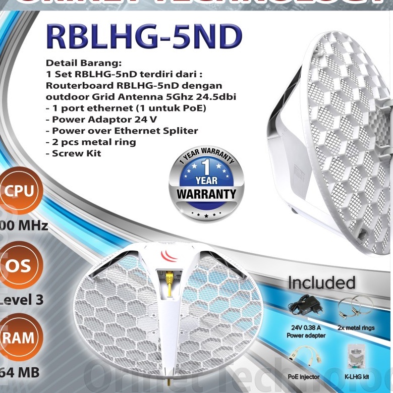 Mikrotik Embedded Wireless RBLHG-5nD