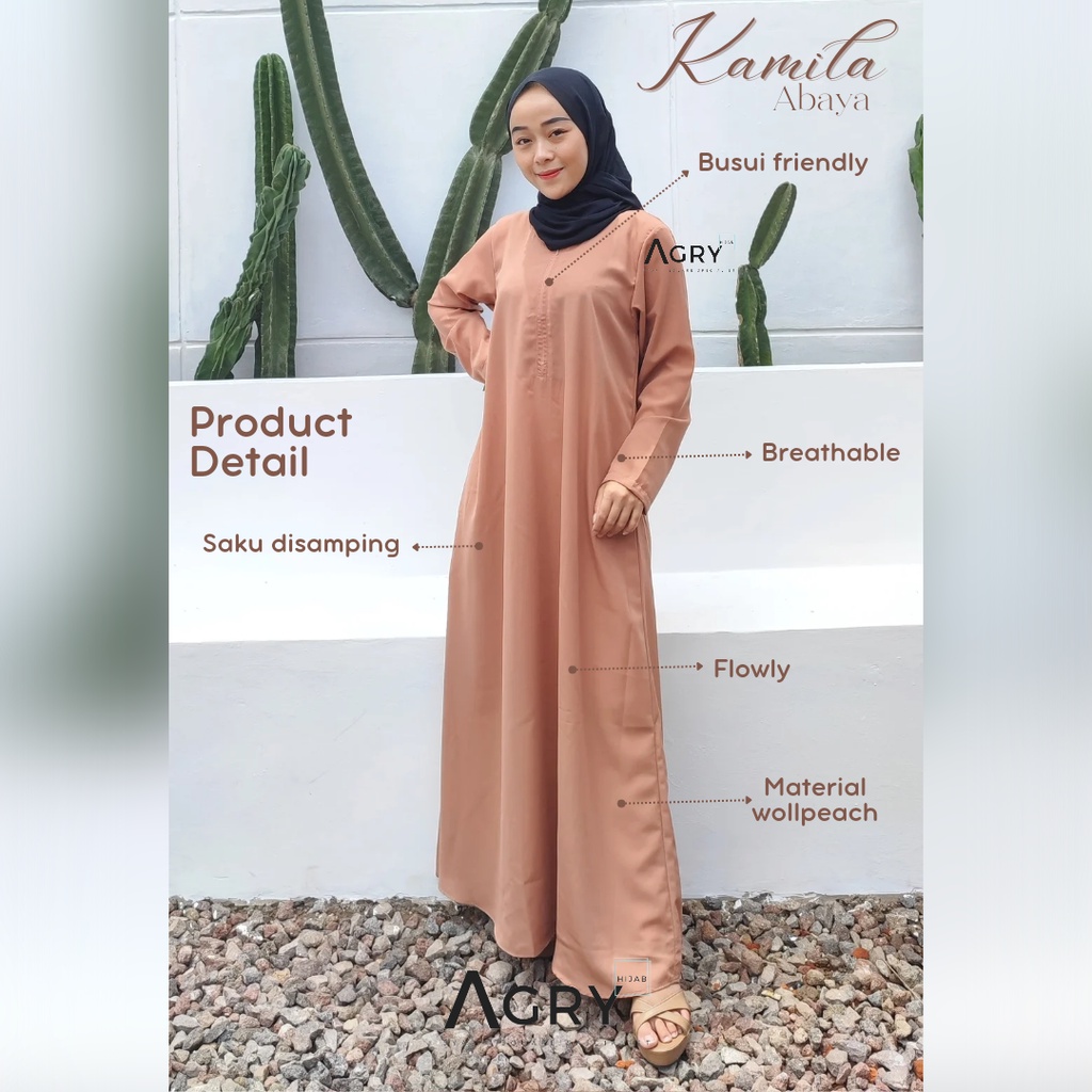 ᴀɢʀʏ Kamila Abaya | Abaya Basic Polos