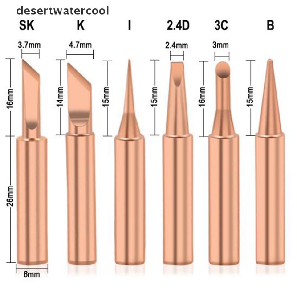 Deid 5 / 6pcs Ujung Solder Bahan Tembaga Murni 900M-T  Bela Diri