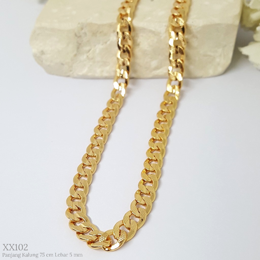 PGX Kalung Pria Wanita Xuping Perhiasan Lapis Emas Aksesoris Fashion Premium - XX102